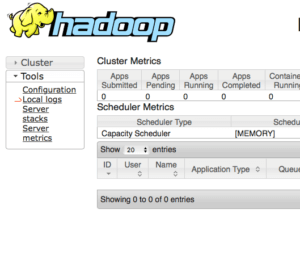 Hadoop YARN Resource Manager UI